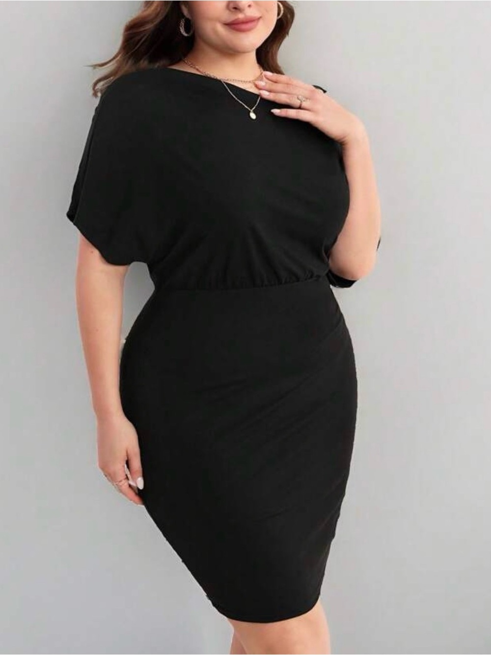 Black Midi Sheath Dress